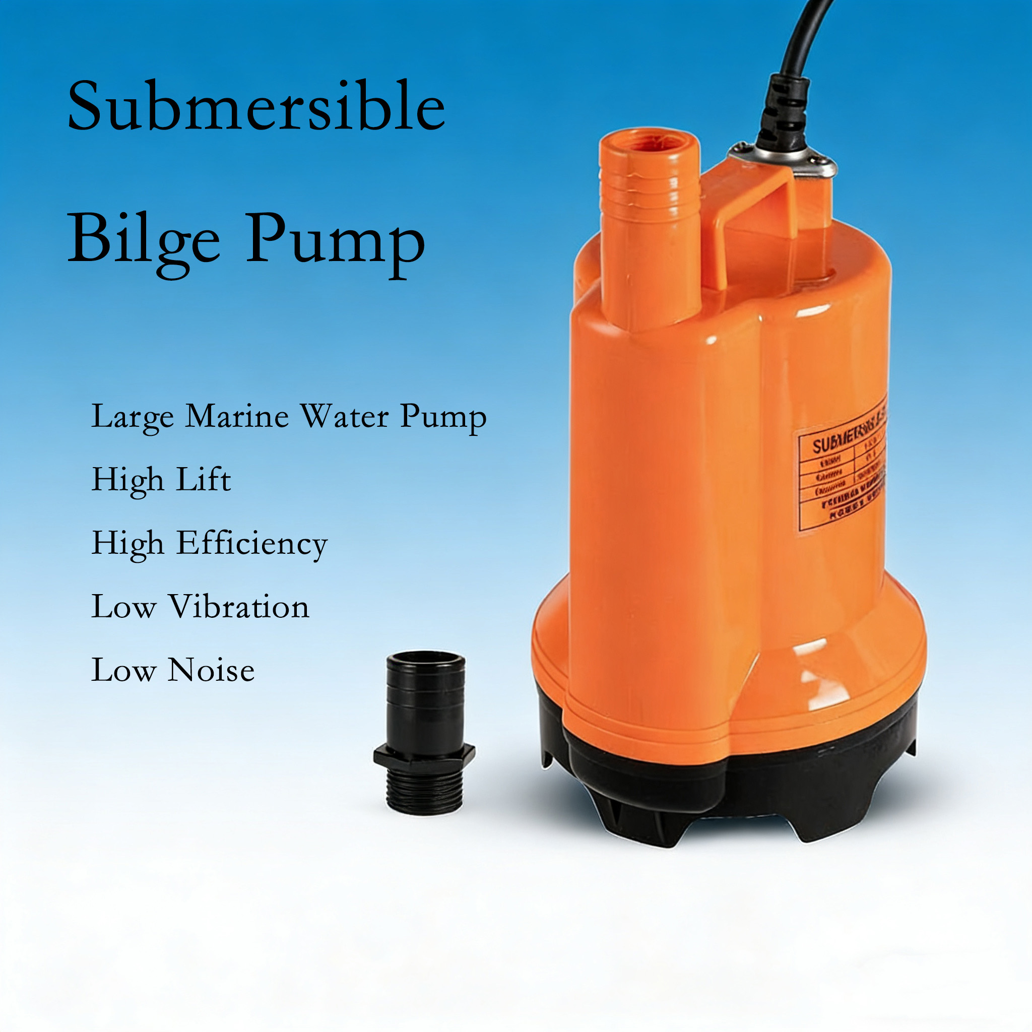 Fishing Boat Bilge Pump - Pompa Sommergibile 12V DC, Pompa di