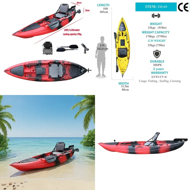 Kayak da Pesca Monoposto da 3  - Fishing Boat Seat recensione e prezzo