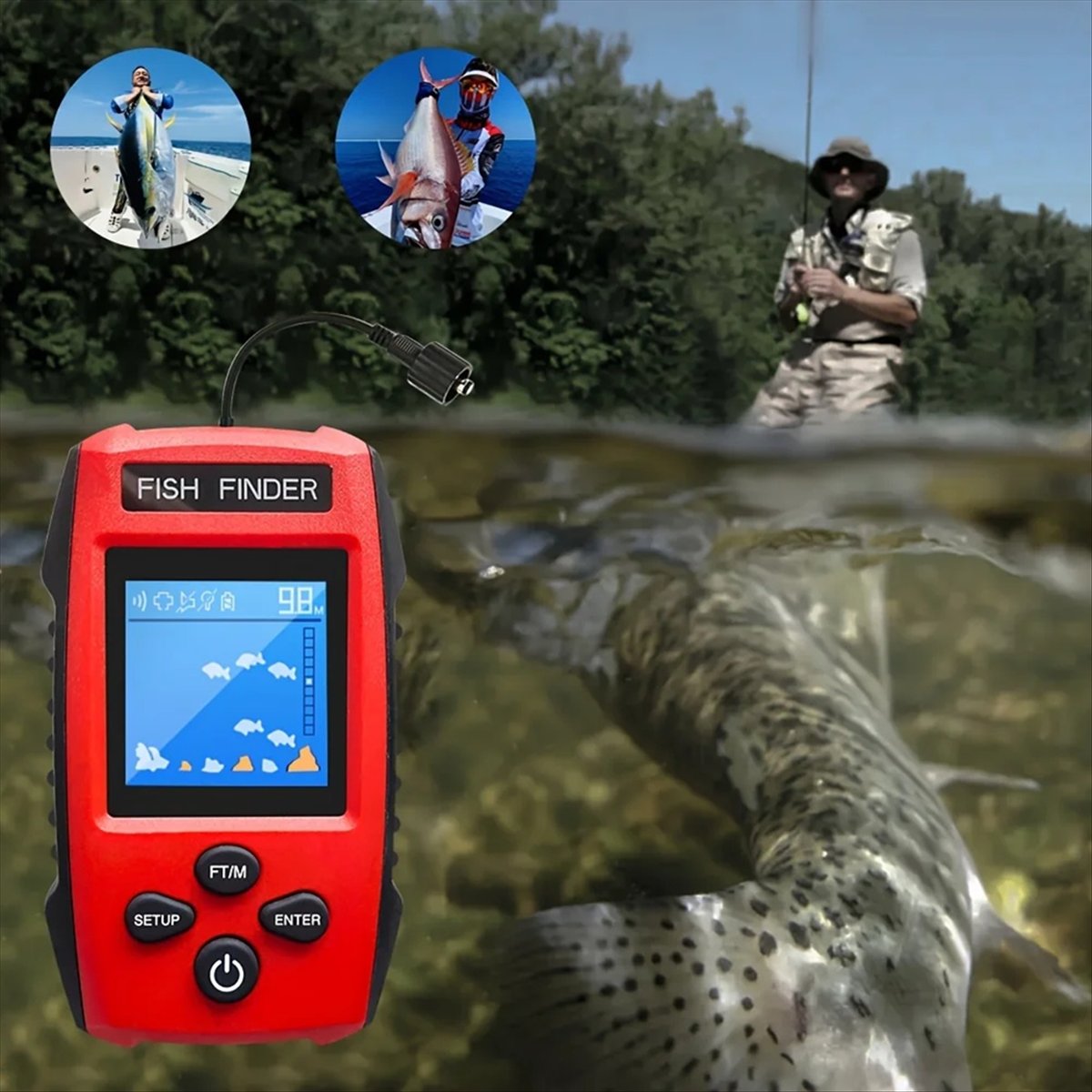 Trasduttore sonar cablato per  - Fishing Boat Depth Finder recensione e prezzo